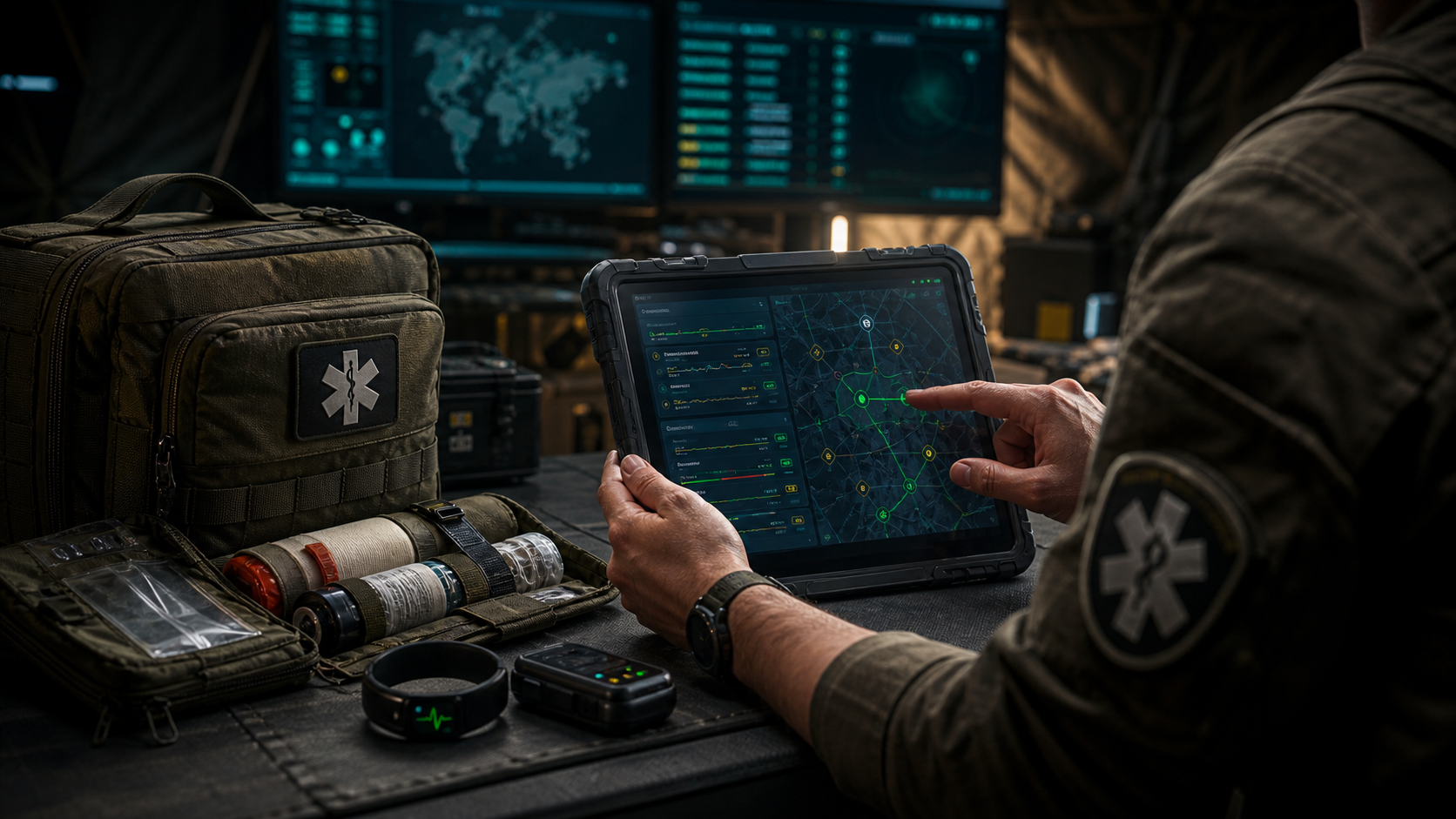 EdgeLance medic workflow with casualty readiness and CASEVAC context